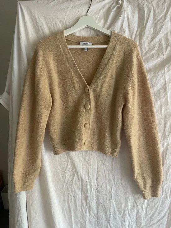 & Other Stories Alpaca Blend V-Neck Cardigan Scandi capsule wardrobe chic Size S - Picture 2 of 15